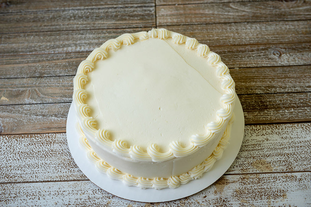 Almond Cream Cake {Homemade Cake with Whipped Frosting}